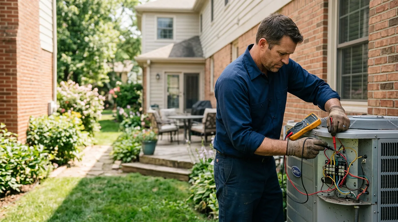 HVAC technician working near Troy, WV